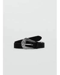 MANGO TEEN - Engraved Buckle Belt - Lyst