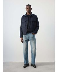 Mango - Suede-Effect Jacket With Pockets - Lyst