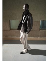 Mango - Pantalon À Carreaux À Pinces Gris Clair/Pastel - Lyst