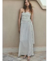 Mango - A-Line Polka-Dot Dress - Lyst