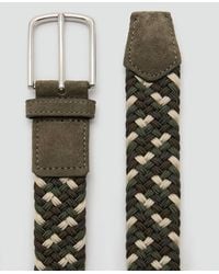 Mango - Braided Elastic Coloured Belt - Lyst