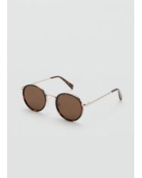 Mango - Round Metal-Frame Sunglasses - Lyst