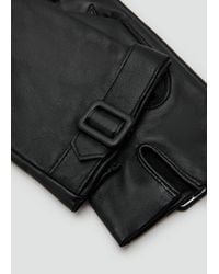Mango - Leather Gloves With Buckle - Lyst