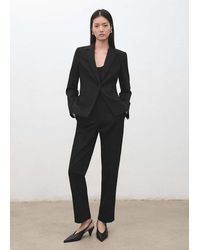 Mango - Fitted Suit Blazer - Lyst