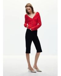 Mango - Knitted Button Cardigan - Lyst