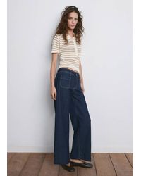 Mango - Wide Leg Jeans With Pockets - Lyst