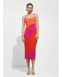 Mango - Printed Knit Dress - Lyst
