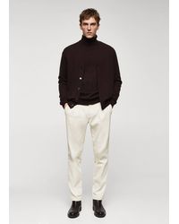Mango - Pleated Corduroy Trousers Off - Lyst