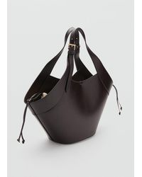 Mango - Large Double-Handle Bag With Buckles - Lyst