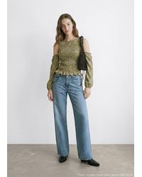 MANGO TEEN - Ruched Cut-Out Blouse - Lyst