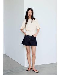 Mango - Kurzärmliger Feinstrickpullover - Lyst