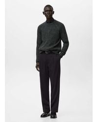 Mango - Wool-Blend Rib-Knit Sweater - Lyst