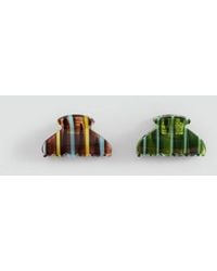 MANGO TEEN - Pack Of 2 Striped Hair Clips - Lyst