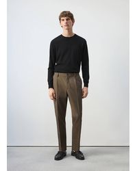 Mango - Regular-Fit Pleated Trousers - Lyst