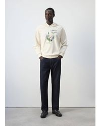 Mango - 100% Cotton Sweatshirt With Embroidered Graphic On The Chest - Lyst