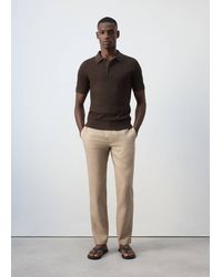 Mango - 100% Cotton Knitted Polo Structure - Lyst