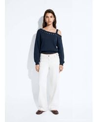 MANGO TEEN - 100% Cotton Asymmetric Jersey Jumper - Lyst