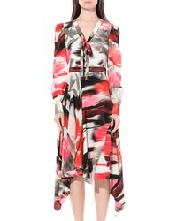 McQueen - Rose Crepe De Chine Dress - Lyst