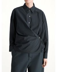 Lemaire - Straight Collar Twisted Shirt - Lyst