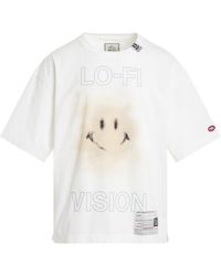Maison Mihara Yasuhiro - Smiley Face Printed T-Shirt, Round Neck, Short Sleeves, , 100% Cotton - Lyst