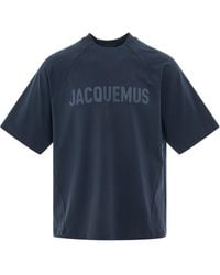 Jacquemus - 'Typo Logo T-Shirt, Dark, 100% Cotton, Size: Small - Lyst