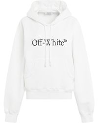 Off-White c/o Virgil Abloh - Off- Big Logo Bookish Oversize Hoodie, Long Sleeves, 100% Cotton - Lyst