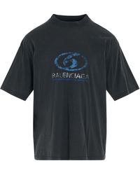 Balenciaga - 'Surfer Logo T-Shirt, Short Sleeves, Faded/, 100% Cotton, Size: Small - Lyst