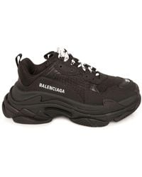 Balenciaga - Triple S Runner Leather And Mesh Trainers - Lyst