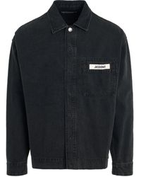 Jacquemus - Logo Denim Overshirt, Long Sleeves, , 100% Cotton - Lyst