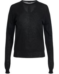Rick Owens - 'Biker Level Round Neck Sweater, Long Sleeves, , 100% Cotton, Size: Small - Lyst
