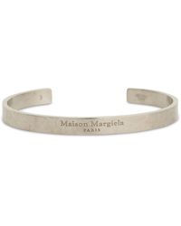 Maison Margiela - Medium Margiela Logo Cuff Bracelet, , 100% Sterling - Lyst