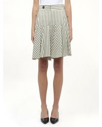 Loewe - Stripe Skater Skirt - Lyst