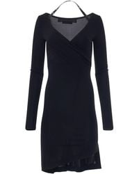 Off-White c/o Virgil Abloh - Fluid Jersey Twisted Long Sleeve Dress - Lyst