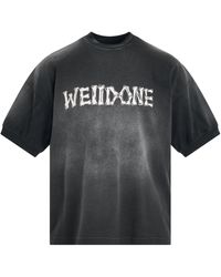 we11done - Washed Ribbed Logo T-Shirt, Round Neck, Short Sleeves, , 100% Cotton, Size: Medium - Lyst