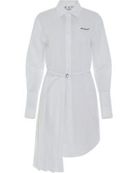 Off-White c/o Virgil Abloh - Popel Plisse Shirt Dress - Lyst