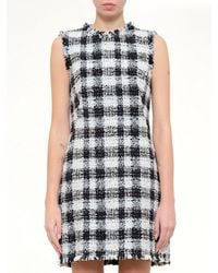 McQueen - Checkered Tweed Dress - Lyst