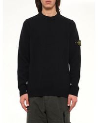 Stone Island - 5100072 Lambswool Crewneck Sweater - Lyst