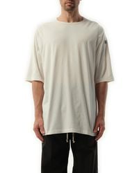 Rick Owens - X Moncler Crewneck Ss T-Shirt, Short Sleeves, 100% Cotton, Size: Small - Lyst