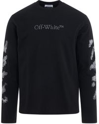Off-White c/o Virgil Abloh - Off- Diagonal Bit Book Skate Fit T-Shirt, Long Sleeves, , 100% Cotton, Size: Medium - Lyst