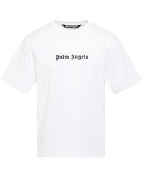 Palm Angels - 'Classic Logo Slim T-Shirt, Short Sleeves, , 100% Cotton, Size: Small - Lyst