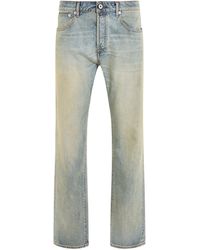 KENZO - Drawn Varsity Bara Denim Jeans, Dirty, 100% Cotton - Lyst