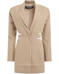 Jacquemus - Bari Blazer Mini Dress, Long Sleeves, , 100% Virgin Wool - Lyst