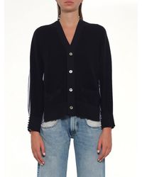 Sacai - Cotton Knit X Poplin Cardigan - Lyst