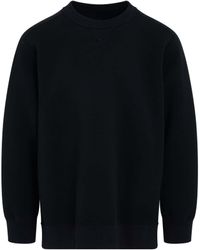 Sacai - Sponge Sweat Mix Sweatshirt, Long Sleeves, 100% Cotton - Lyst