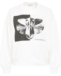 Alexander McQueen - Ghost Orchid Sweatshirt, Long Sleeves, , 100% Cotton - Lyst