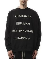 Rick Owens - X Champion X Drkshdw Jumbo Sweatshirt, 100% Cotton, Size: Small - Lyst