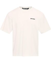Palm Angels - 'Embroidered Logo Slim T-Shirt, Short Sleeves, , 100% Cotton, Size: Small - Lyst