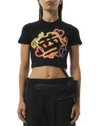 Doublet - Japanese Fan-Service Neon Paint T-Shirt, Short Sleeves - Lyst