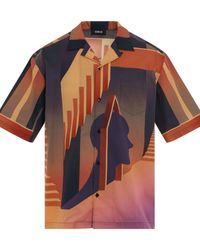 Egonlab - Graphic Bowling Shirt, Short Sleeves, 100% Cotton, Size: Small - Lyst