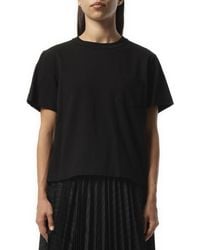 Sacai - X Satin X Cotton Jersey T-Shirt, Short Sleeves, 100% Polyester - Lyst